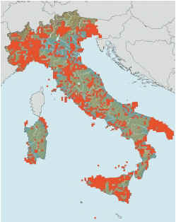 Distribuzione in Italia del Biacco