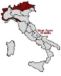 Distribuzione in Italia dell' Arvicola delle Nevi