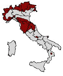 Distribuzione del Capriolo in Italia