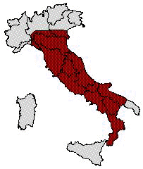 Distribuzione in Italia del Toporagno Iatlico